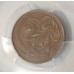 AUSTRALIA 1966 . TWO 2 CENTS . MAJOR ERROR . STRUCK THRU OBVERSE